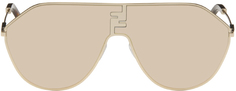 Золотые солнцезащитные очки FF Match Fendi