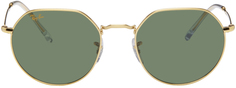 Золотые солнцезащитные очки Jack Ray-Ban