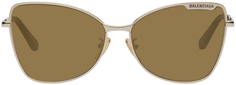 Золотые солнцезащитные очки-бабочки Balenciaga