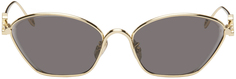 Золотые шестиугольные солнцезащитные очки «кошачий глаз» Anagram LOEWE