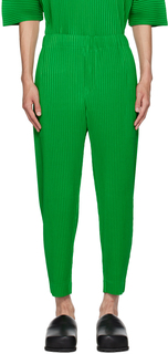 Зеленые ежемесячные брюки июльского цвета Изумрудный HOMME PLISSe ISSEY MIYAKE