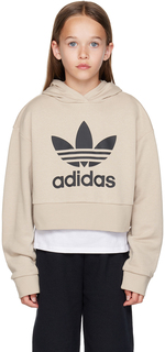 adidas Kids Kids Бежевая толстовка с трилистником Big Kids