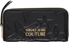 Черный стеганый кошелек Versace Jeans Couture