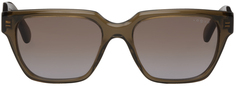 Квадратные прозрачные солнцезащитные очки цвета хаки Hailey Bieber Edition Vogue Eyewear