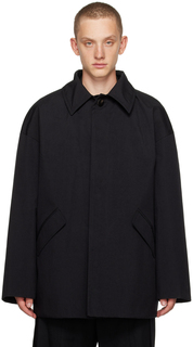 Черное пальто из фурнитуры Wooyoungmi