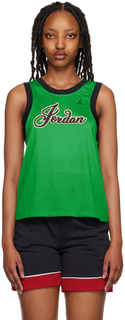 Зеленая полупрозрачная майка Nike Jordan