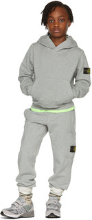 Толстовка Kids Grey Classic Меланж серый Код поставщика: 61640 Stone Island Junior