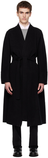 Черное пальто из каллы Max Mara