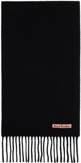 Черный узкий шарф Acne Studios