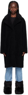 Черное пальто-кокон Camille Stand Studio