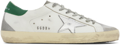 Бело-серые классические кроссовки Golden Goose Super-Star