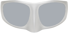 Эксклюзивные серебряные солнцезащитные очки SSENSE The Mask LINDA FARROW