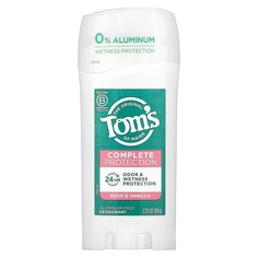 Дезодорант без алюминия, роза и ваниль, 64 г (2,25 унции), Tom&apos;s of Maine