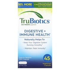 Здоровье пищеварительной системы и иммунитета, 45 вегетарианских капсул, TruBiotics