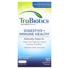 Здоровье пищеварительной системы и иммунитета, 30 вегетарианских капсул, TruBiotics