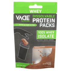 Пакетики с растворимым протеином, 100% изолят сыворотки, шоколадный молочный коктейль, 25 г (0,06 фунта), Vade Nutrition