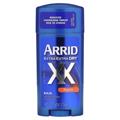 Extra Extra Dry XX, твердый дезодорант-антиперспирант, обычный, 73 г (2,6 унции), Arrid