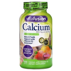 Кальций, 500 мг, 100 жевательных конфет, VitaFusion
