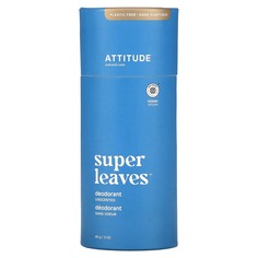 Дезодорант Super Leaves, без запаха, 85 г (3 унции), ATTITUDE