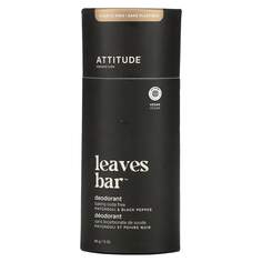 Дезодорант Leaves, пачули и черный перец, 85 г (3 унции), ATTITUDE