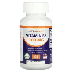 Витамин B6, 100 мг, 250 таблеток, Vitamatic