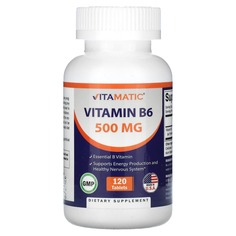 Витамин B6, 500 мг, 120 таблеток, Vitamatic