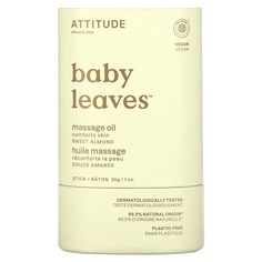 Baby Leaves, массажное масло-стик, сладкий миндаль, 1 унция (30 г), ATTITUDE