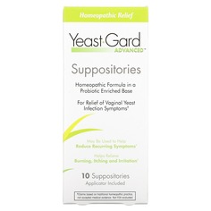 Суппозитории Yeast Gard Advanced, 10 суппозиториев, YeastGard Advanced
