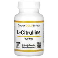 L-цитруллин, Kyowa Hakko, 500 мг, 60 растительных капсул, California Gold Nutrition