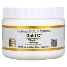 Gold C Powder, витамин C, 1000 мг, 250 г (8,81 унции), California Gold Nutrition
