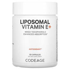 Липосомальный витамин E +, смесь токоферолов, 90 капсул, Codeage