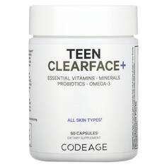 Teen Clearface Vitamins, для всех типов кожи, 60 капсул, Codeage