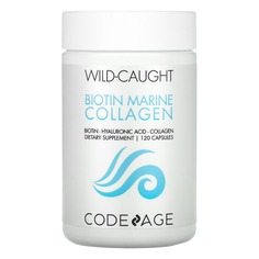 Wild Caught, морской коллаген с биотином, гиалуроновая кислота, 120 капсул, Codeage