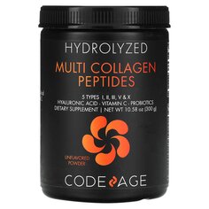 Гидролизованные мультиколлагеновые пептиды, нейтральный вкус, 300 г (10,58 унции), Codeage