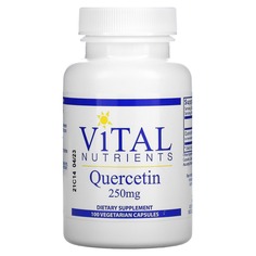 Кверцетин, 250 мг, 100 вегетарианских капсул, Vital Nutrients
