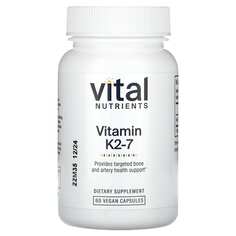 Витамин K2-7`` 60 веганских капсул, Vital Nutrients