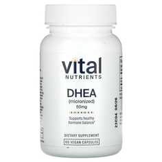 ДГЭА (микронизированный), 50 мг, 60 веганских капсул, Vital Nutrients
