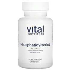 Фосфатидилсерин, 60 мягких таблеток, Vital Nutrients