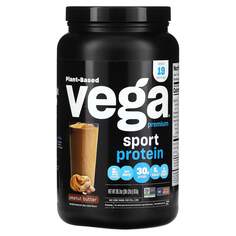 Sport, протеин премиального качества на растительной основе, арахисовая паста, 815 г (1 фунт 12 унций), Vega