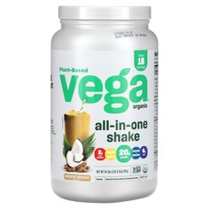 Растительный органический универсальный коктейль, кокос и миндаль, 687 г (24,3 унции), Vega