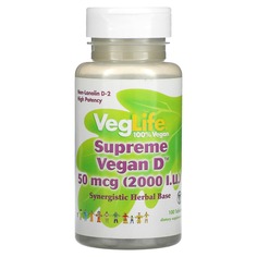Supreme Vegan D, 2000 МЕ, 100 таблеток, VegLife