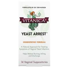 Yeast Arrest, 14 вагинальных суппозиториев, Vitanica