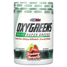 OxyGreens, Daily Super Greens, клубника и маргарита, 255 г (9 унций), EHPlabs
