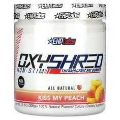 OxyShred, Non-Stim, термогенное средство для сжигания жира, Kiss My Peach, 306 г (10,8 унции), EHPlabs