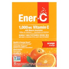 Витамин C, смесь для приготовления мультивитаминного напитка со вкусом апельсина, 1000 мг, 30 пакетиков, по 0,3 г (8,67 унций) в каждом, Ener-C