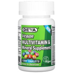 Мультивитаминная и минеральная добавка в мини-таблетках, для веганов, 90 таблеток, Deva