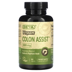 Vegan Colon Assist, 600 мг, 90 таблеток, Deva