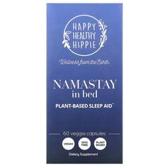 Namastay In Bed, снотворное на растительной основе, 60 растительных капсул, Happy Healthy Hippie