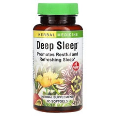 Снотворное Deep Sleep, 60 быстродействующих мягких таблеток, Herbs Etc.