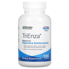 TriEnza, ферменты помогающие при пищевой непереносимости, 180 капсул, Houston Enzymes